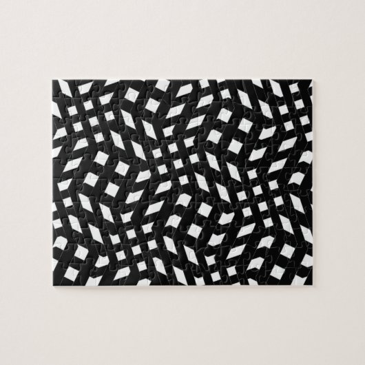 Black And White Patterns Zig Zag Zebra Stripes Puzzle (Horizontal)
