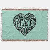 BLACK AND WHITE PEACE HEART DECKE (Vorderseite)