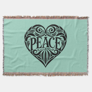 BLACK AND WHITE PEACE HEART DECKE