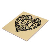 BLACK AND WHITE PEACE HEART FLIESE (Seite)