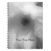 Black And White Peony Flower Petals Notebook Notizblock (Vorderseite)