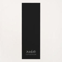 Black and White Personalized Monogram Name Yogamatte