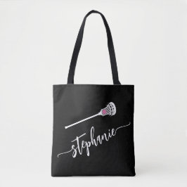 Black and White Personalized Name LAX Lacrosse Tot Tasche