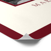 Black and White Photo Old Money Wedding Welcome Poster (Ecke)