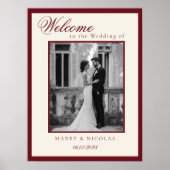 Black and White Photo Old Money Wedding Welcome Poster (Vorne)