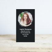 Black and White Photo QR Code Connect with Me Visitenkarte