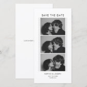 Black and White Photo Strip Wedding Save the date (Vorne/Hinten)