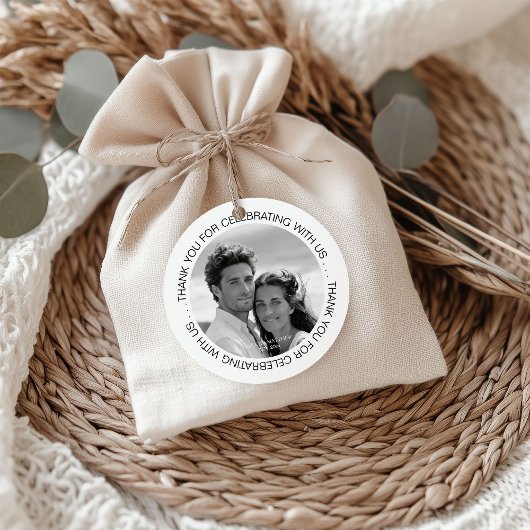 Black and White Photo Thank You Geschenkanhänger