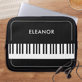 Black and White Piano Keys Musician's Personalized Laptopschutzhülle