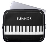 Black and White Piano Keys Musician's Personalized Laptopschutzhülle (Vorderseite)