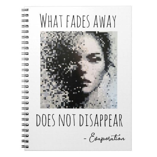 Black and white pixel face painting  notizblock (Vorderseite)