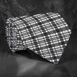 Black and White Plaid Custom Necktie Krawatte<br><div class="desc">A timeless and versatile accessory, this custom necktie features a classic black and white pattern. Perfect for adding a touch of sophistication to any outfit, whether it's for a formal event, a business meeting, or simply to elevate your everyday look. The crisp stripes create a stylish and refined appearance, making...</div>