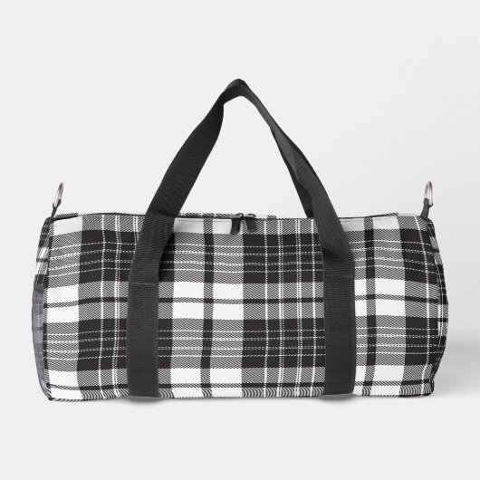 Black And White Plaid  Duffle Bag (Rückseite)