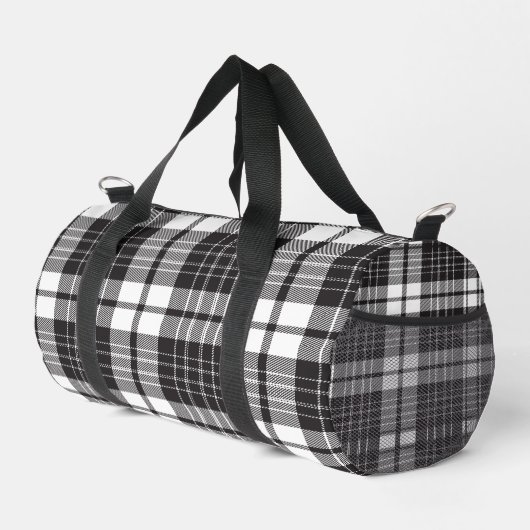 Black And White Plaid  Duffle Bag (Rechte Ecke)