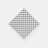 Black and White Polka Dot Cocktail Napkins Serviette (Ecke)