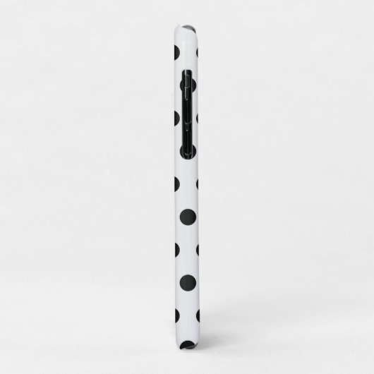 Black and White Polka Dot iPhone Case (Hinten/Links)