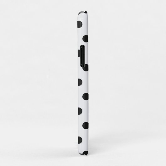 Black and White Polka Dot iPhone Case (Hinten/Rechts)