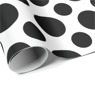 Black and White Polka Dot MCM Wrapping Paper Geschenkpapier
