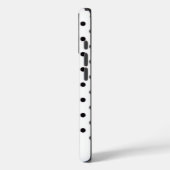 Black and White Polka Dot Personalized Name Case-Mate iPhone Hülle (Rückseite / Links)