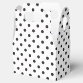 Black and White Polka Dot Wedding Party Geschenkschachtel (Geöffnet)