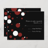 Black and White Polka Dot Wedding RSVP (Vorne/Hinten)