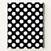 Black and White Polka Dots, Dotted, Your Name Notizblock (Rückseite)