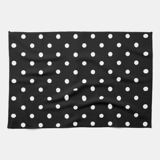 Black and white polka dots geschirrtuch (Horizontal)
