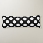 Black and White Polka Dots, Polka Dot Pattern Seitenschläferkissen (Rückseite)