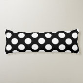 Black and White Polka Dots, Polka Dot Pattern Seitenschläferkissen (Vorderseite)