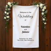 Black and White Portrait Wedding Banner