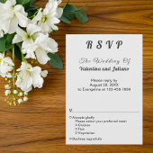 Black and White Portrait Wedding RSVP