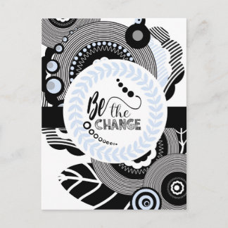 black and white postcard inspirational quote postkarte