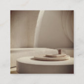 Black and White QR Code Interior Designer Quadratische Visitenkarte (Rückseite)