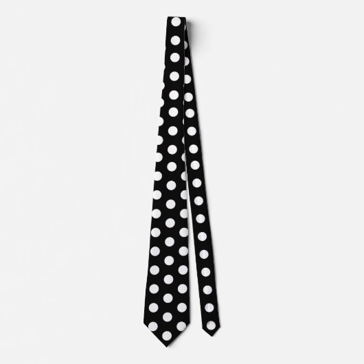 Black and White Racing Silks Polka Dot Derby Day Krawatte (Vorderseite)
