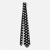 Black and White Racing Silks Polka Dot Derby Day Krawatte (Rückseite)