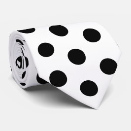 Black and White Racing Silks Polka Dot Derby Krawatte