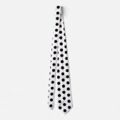Black and White Racing Silks Polka Dot Derby Krawatte (Rückseite)