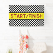 Black and white Racing START finish Line Banner (Insitu)
