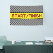 Black and white Racing START finish Line Banner (Messeveranstaltung)