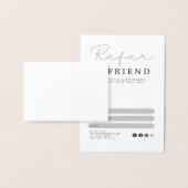 Black and White Referral Card Folienkarte (Anzeige)