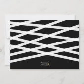 Black and White Relax Script Baby Dusche Einladung (Rückseite)