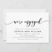 Black and White Relax Script-Engagement Party Einladung (Vorderseite)