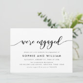 Black and White Relax Script-Engagement Party Einladung (Stehend Vorderseite)