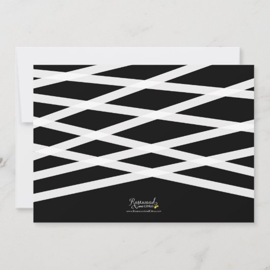 Black and White Relax Script-Engagement Party Einladung (Rückseite)