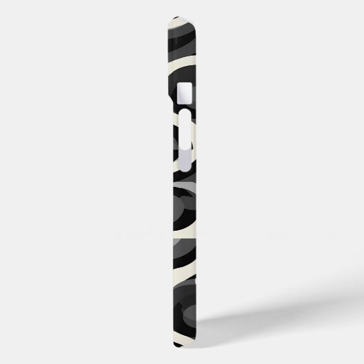 Black and White Retro Abstract Pattern Case-Mate iPhone Hülle (Rückseite / Links)