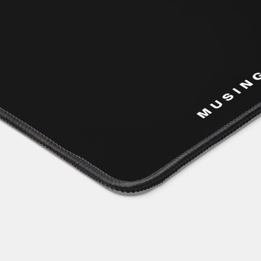 Black and White Retro Typography Personalized Schreibtischunterlage (Ecke)