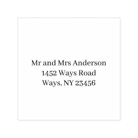 Black and White return Address Label Permastempel (Design)