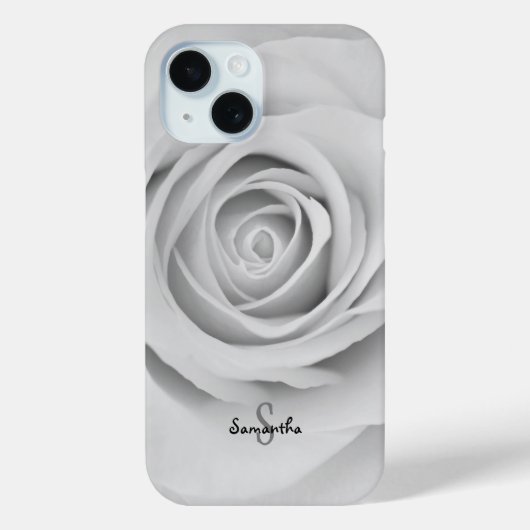 Black and White Rose flower Phone case (Rückseite)