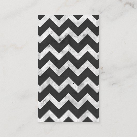 Black and white Rustic Chevron pattern Visitenkarte (Vorderseite)