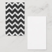 Black and white Rustic Chevron pattern Visitenkarte (Vorne/Hinten)